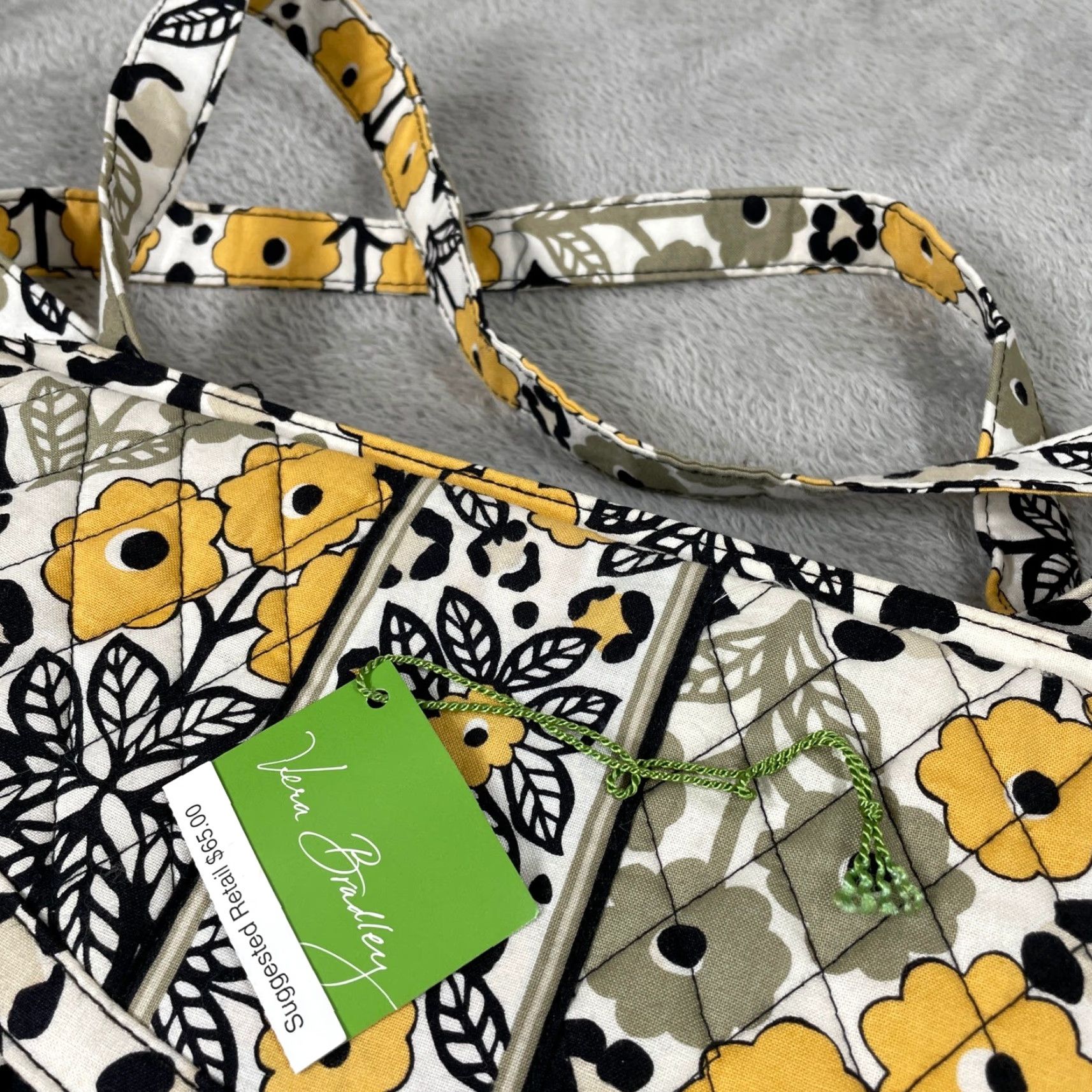 Vera Bradley Vera Bradley Tablet Hipster Bag Womens Yellow Floral Leopard Print Crossbody New Size ONE SIZE - 2 Thumbnail