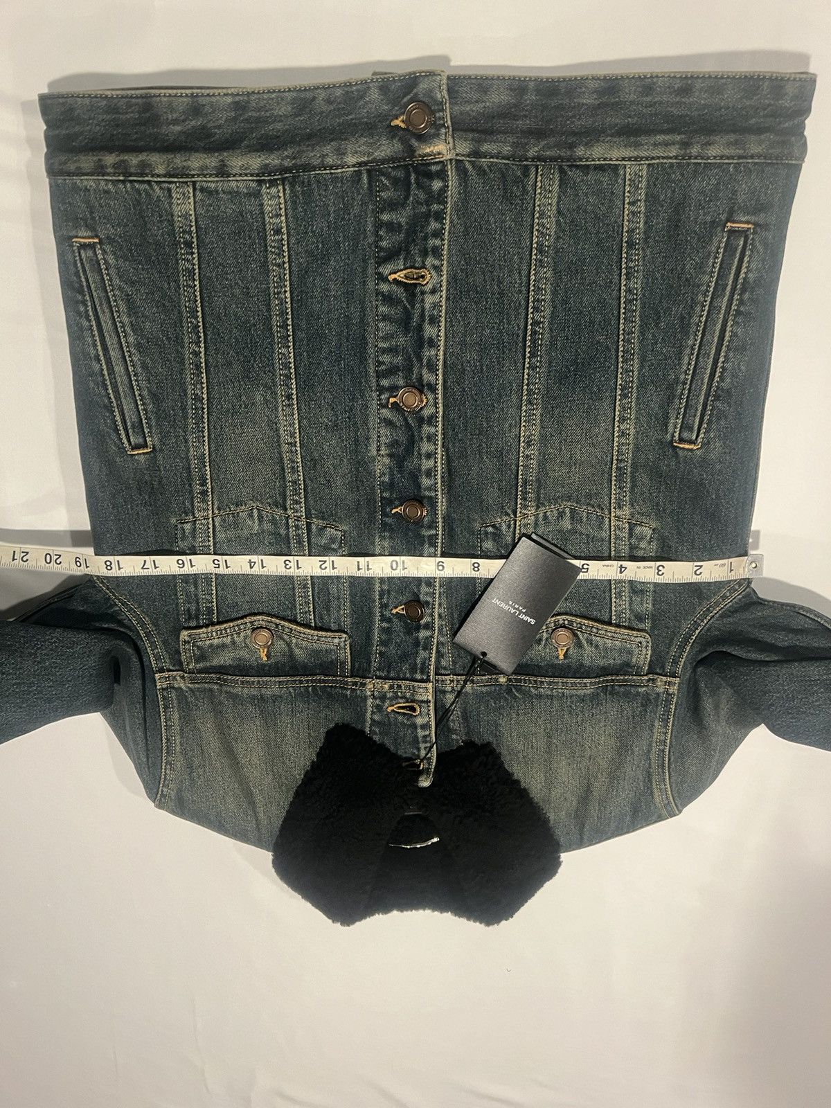 Saint Laurent Paris Saint Laurent men’s denim shearling jacket. S. $2500 Size US S / EU 44-46 / 1 - 2 Thumbnail