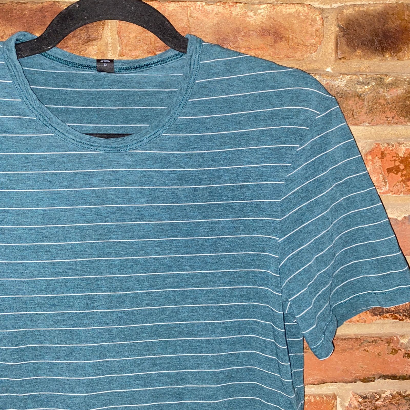 Other Teal Green & White Striped Short Sleeve Athletic T-Shirt XS Size XS / US 0-2 / IT 36-38 - 2 Thumbnail