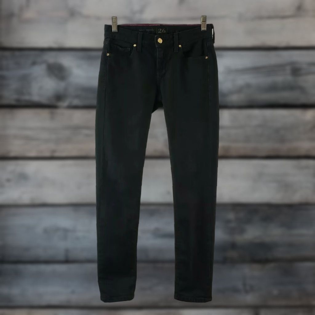 Vintage Kate Spade Broome Street Womens Skinny Jeans Sz 26 Black Low Rise Humidity Size 26" / US 2 / IT 38 - 1 Thumbnail