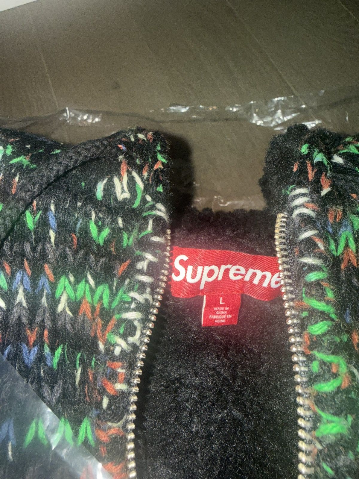 Supreme Supreme Faux Shearling Lined Zip Up Hooded Sweater Green Size US L / EU 52-54 / 3 - 7 Thumbnail