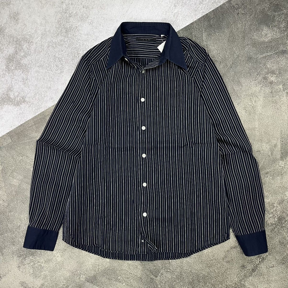 Yohji Yamamoto A.A.R by yohji yamamoto stripe button up shirt Size US M / EU 48-50 / 2 - 1 Thumbnail
