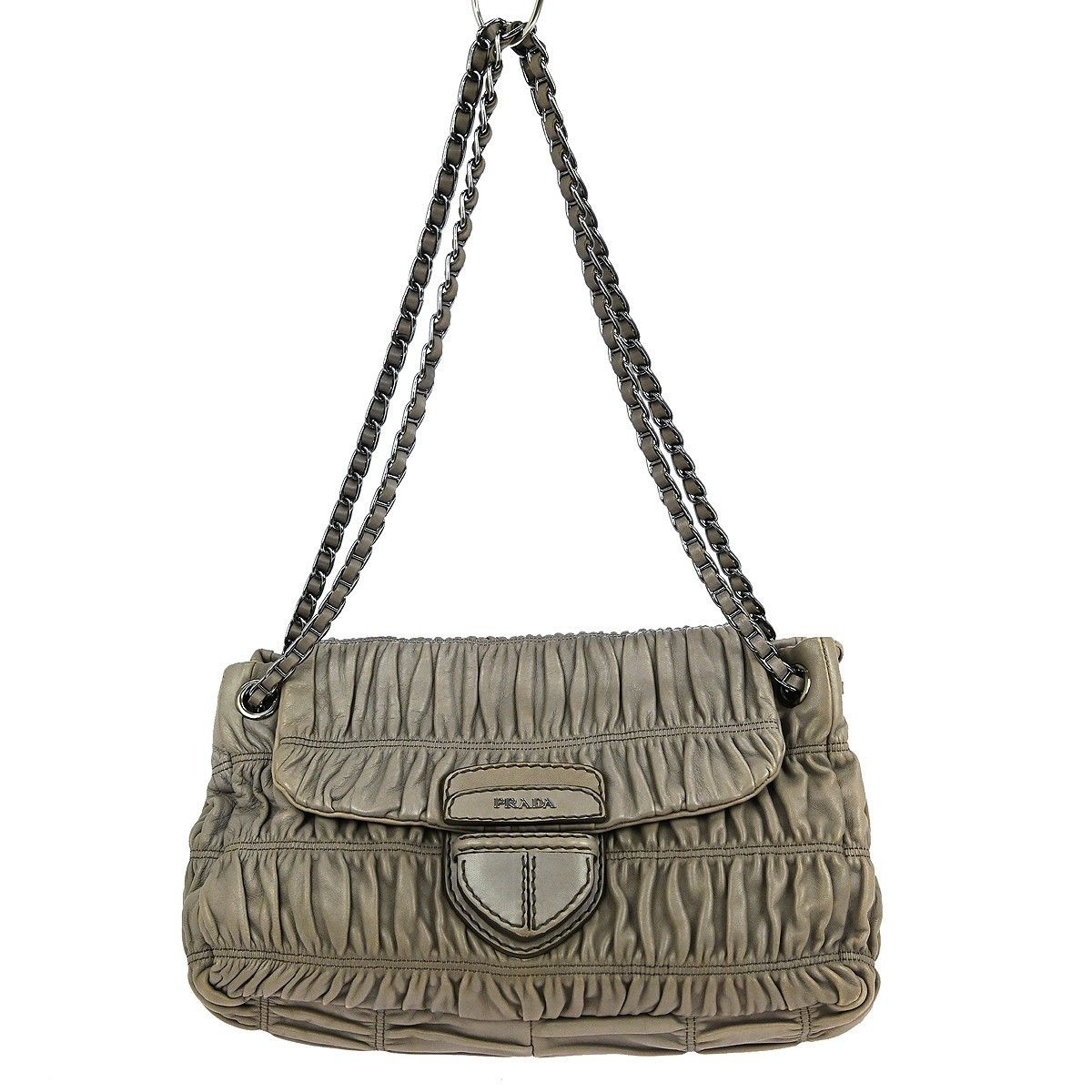 Prada Prada Gaufre Chain Flap Shoulder Bag Nappa Leather Size ONE SIZE - 1 Thumbnail