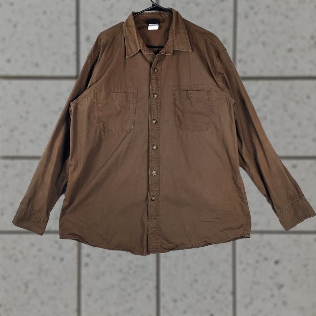 Dickies Dickies Work Shirt Mens XL Brown Button Up Long Sleeve Cotton Pocketed Utility Regular Fit Button-Front Casual Workwear Shirt Size US XL / EU 56 / 4 - 1 Thumbnail