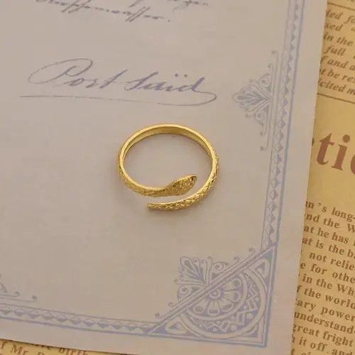 Jewelry Golden Snake Ring Size ONE SIZE - 4 Thumbnail