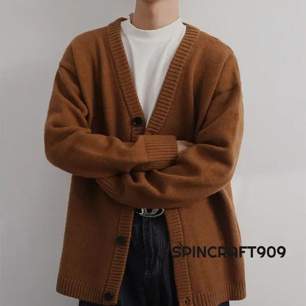 VIBE Brown Button Cardigan Sweater Size US M / EU 48-50 / 2 - 5 Thumbnail