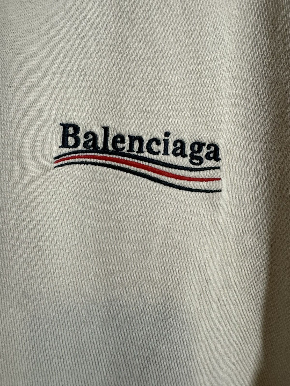 Balenciaga Campaign Logo Embroidered T-shirt Size US S / EU 44-46 / 1 - 3 Thumbnail