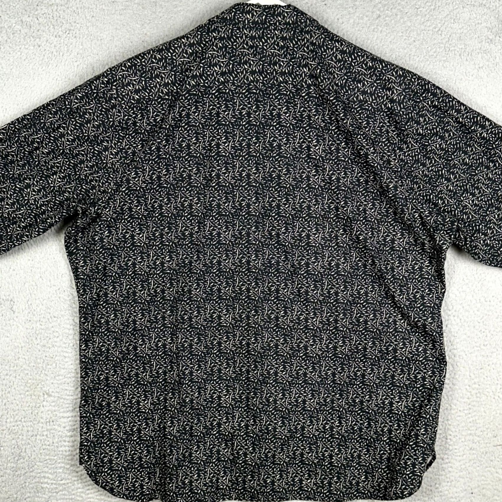 Banana Republic Banana Republic Shirt Mens 2XL Black Leaf Print Button Up Casual Long Sleeve EUC Size US XXL / EU 58 / 5 - 3 Thumbnail
