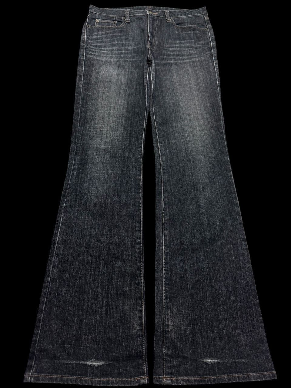Jun Takahashi 💥Flare💥90s Style Uniqlo Whisker Clawmark Bootcut Dark Jeans Size US 30 / EU 46 - 1 Thumbnail
