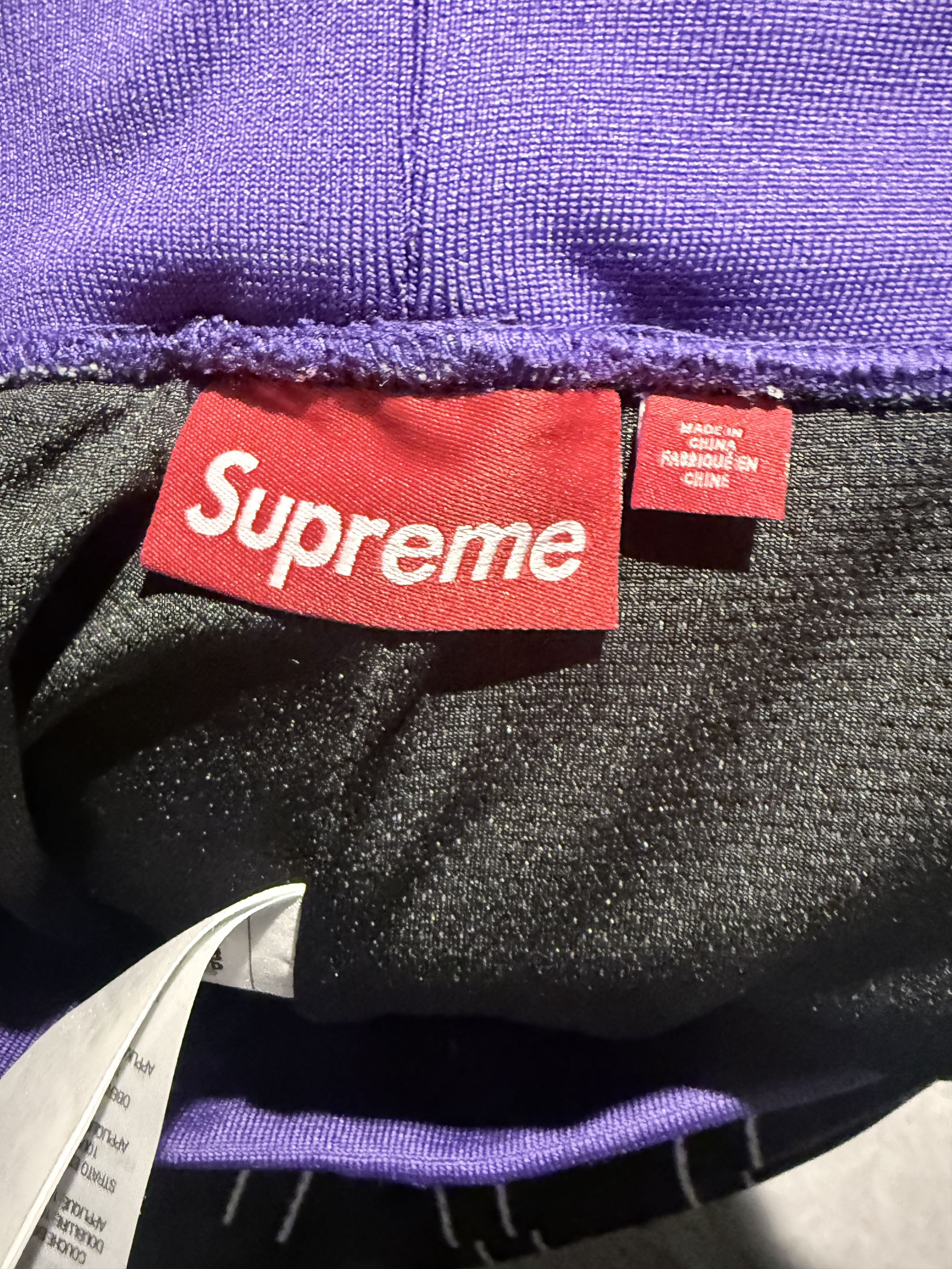 Supreme Supreme Black Mesh Basketball Shorts Purple Stripe Star Logo Size US 32 / EU 48 - 4 Thumbnail