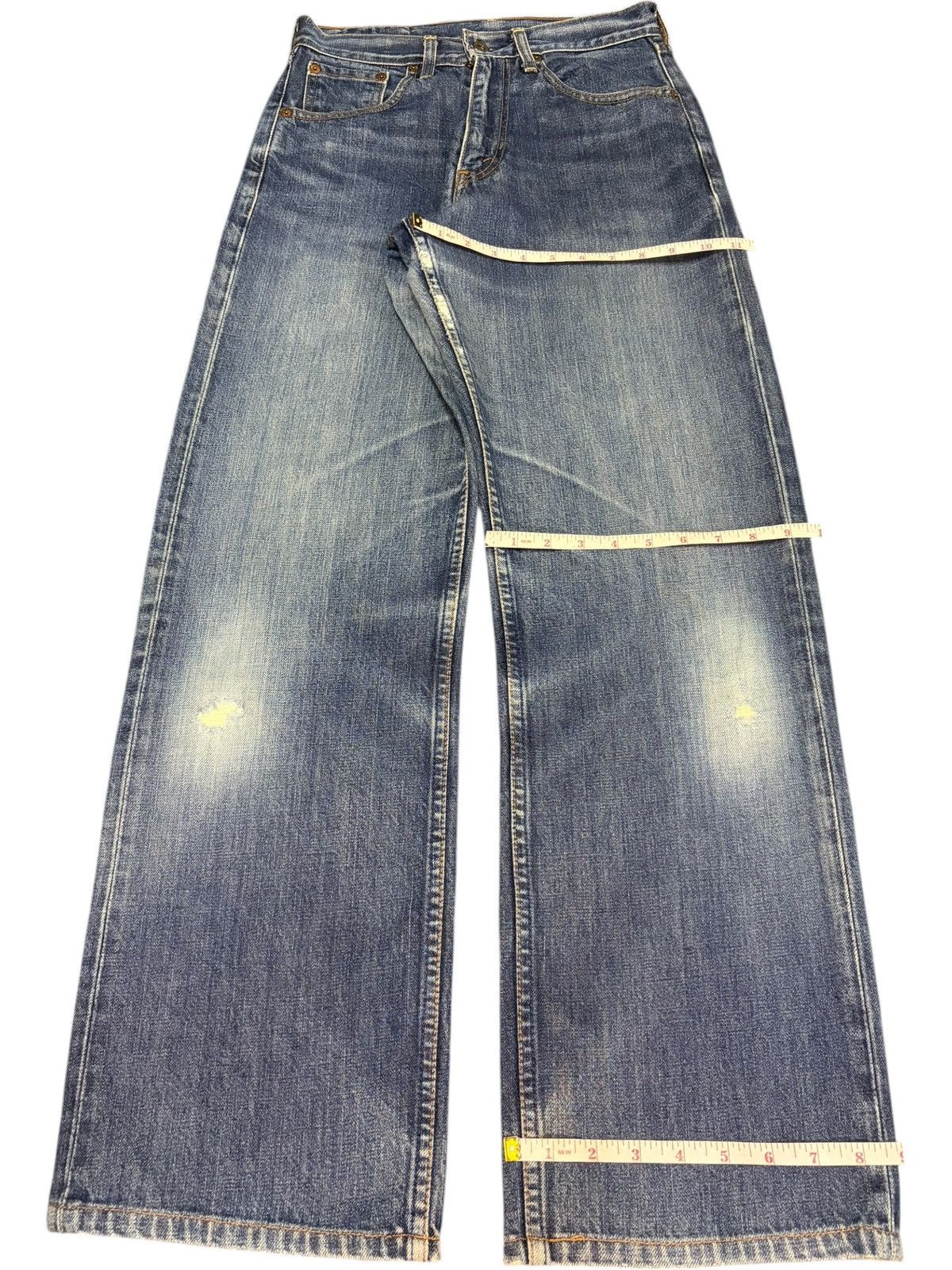 Levi's Vintage 90s Levis 504 Distressed Wideleg Baggy Jeans Size US 27 - 8 Thumbnail