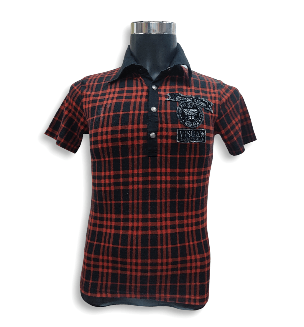 In The Attic IN THE ATTIC Tartan Check Slim Fit Collar Tee Size US S / EU 44-46 / 1 - 1 Thumbnail