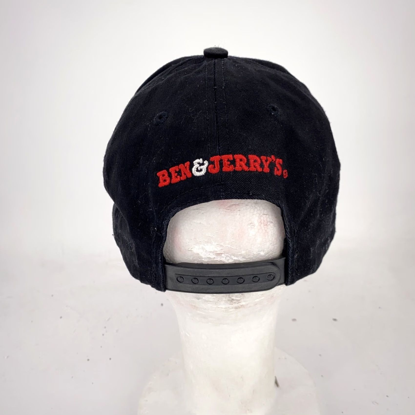 Vintage Ben & Jerry's Hat Cap Snap Back Black Red Embroidered Cow Promo Ice Cream Mens Size ONE SIZE - 3 Thumbnail