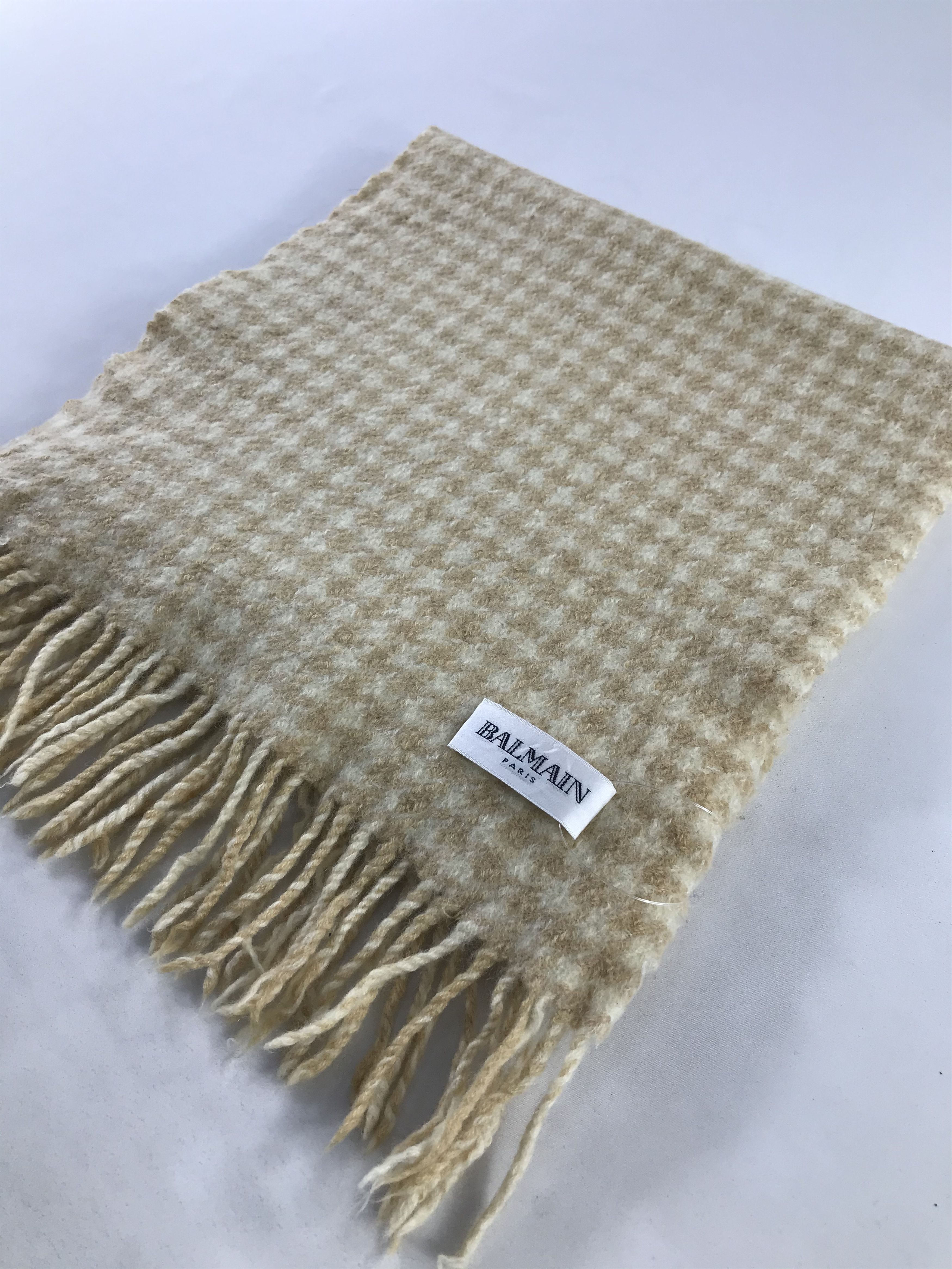Balmain Balmain Houndstooth Scarf / Muffler / Neckwear - WW2184 Size ONE SIZE - 3 Thumbnail