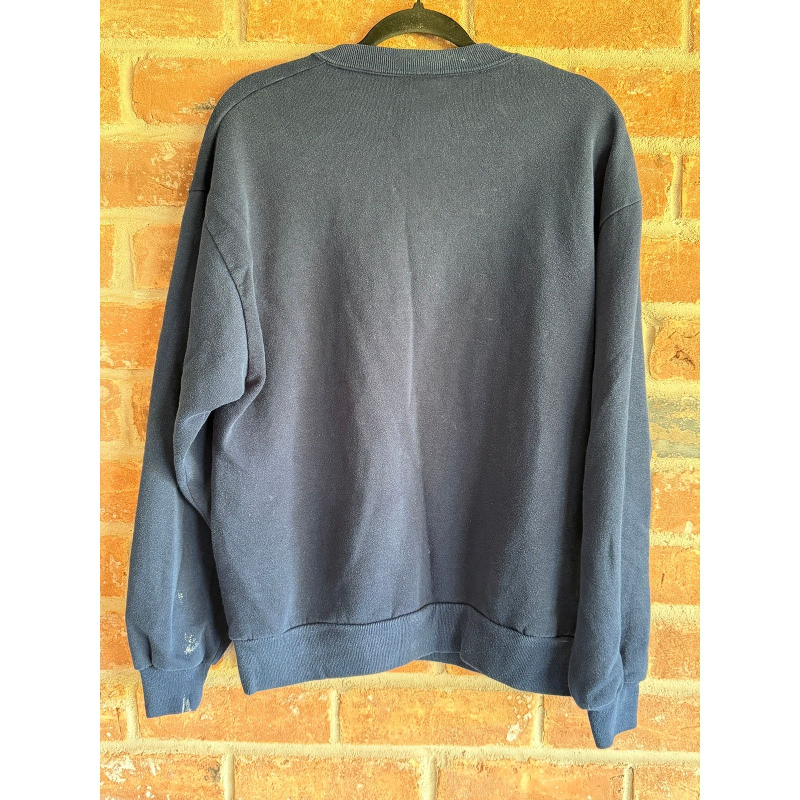Jerzees Vintage Jerzees Navy Blank Crewneck USA Made 90s Size US L / EU 52-54 / 3 - 3 Thumbnail