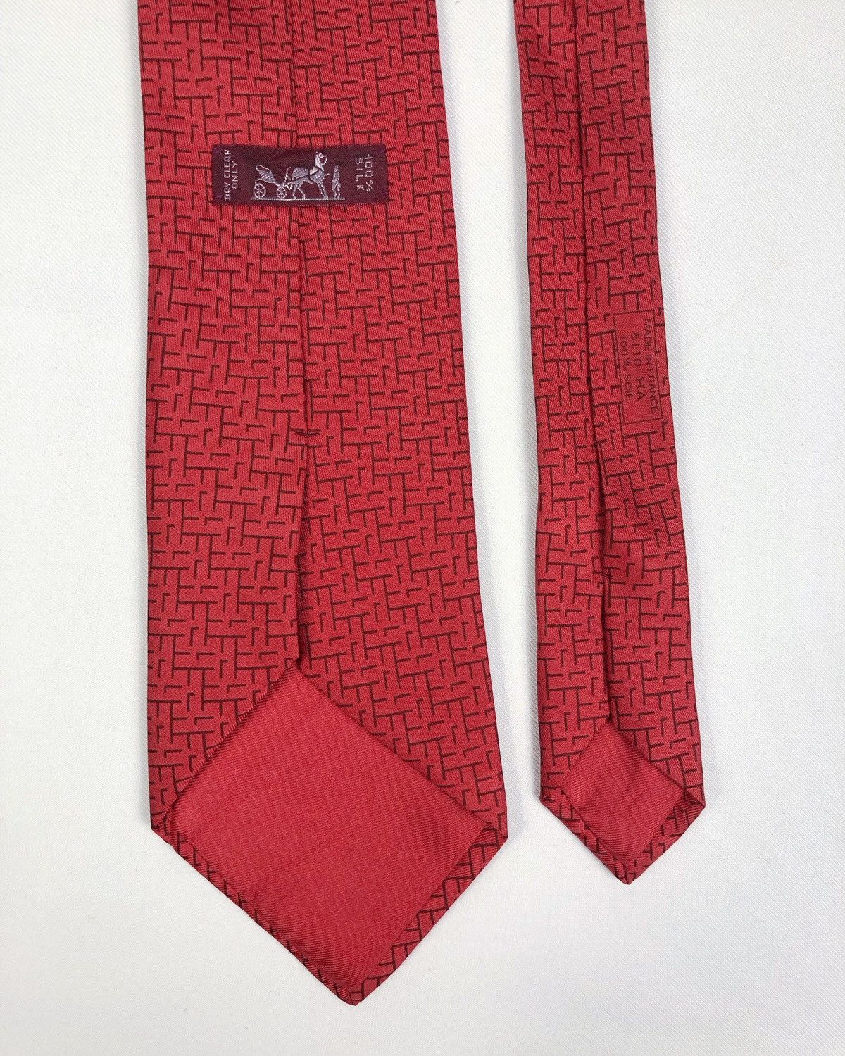 Hermes × Vintage Rare Vintage Hermes Silk Tie Made in France Size ONE SIZE - 6 Thumbnail
