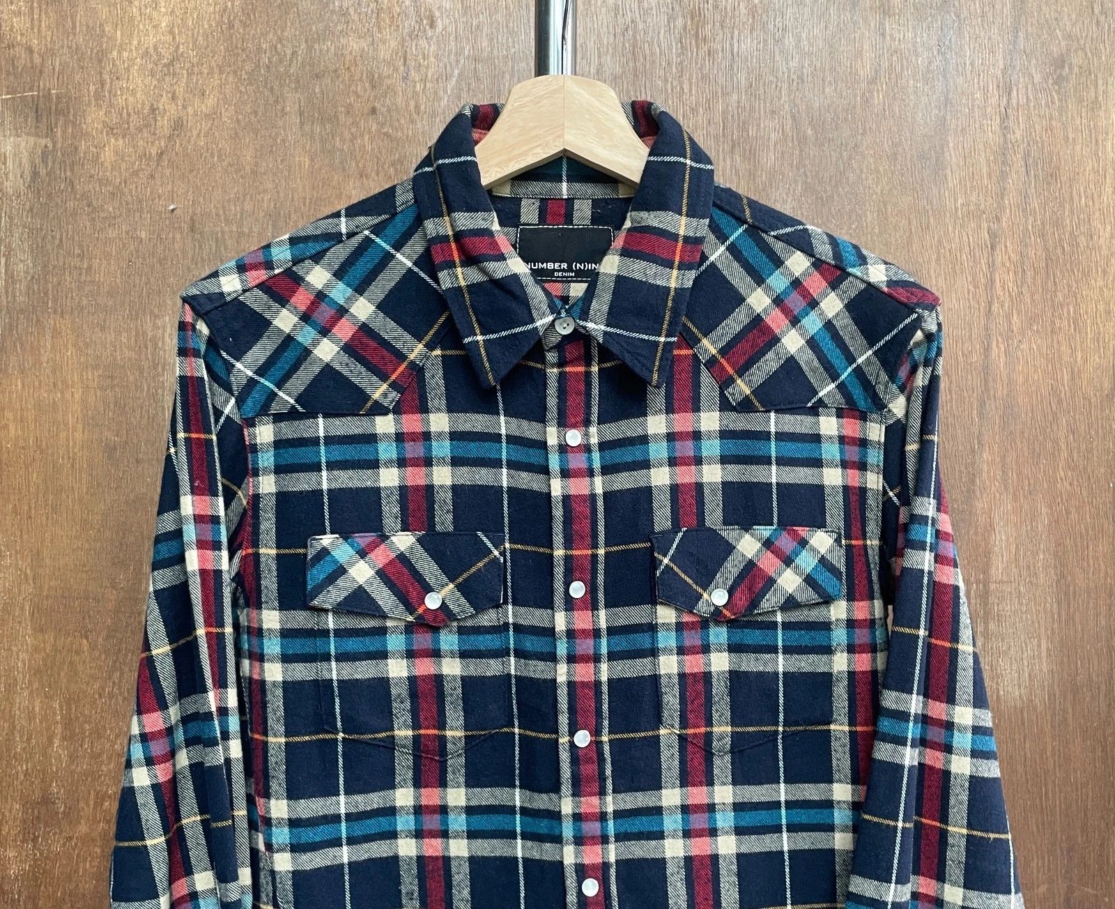 Number (N)ine NUMBER (N)INE Double Pockets Plaid Shirt Size US S / EU 44-46 / 1 - 2 Thumbnail