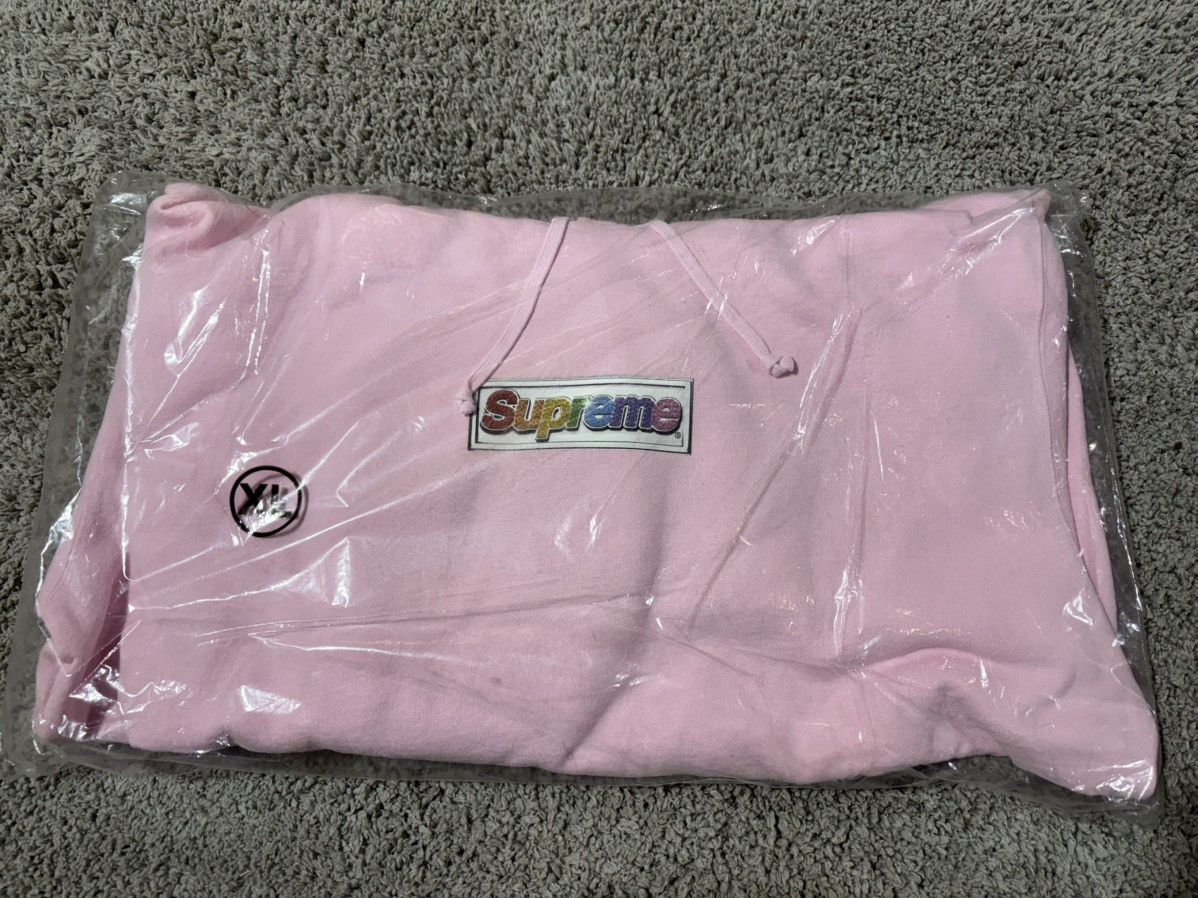 Supreme Bling Box Logo Hooded Sweatshirt 'Light Pink'