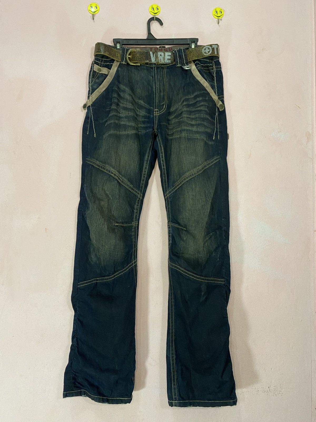 If Six Was Nine Tough jeansmith with leather belt Size US 34 / EU 50 - 23 Thumbnail