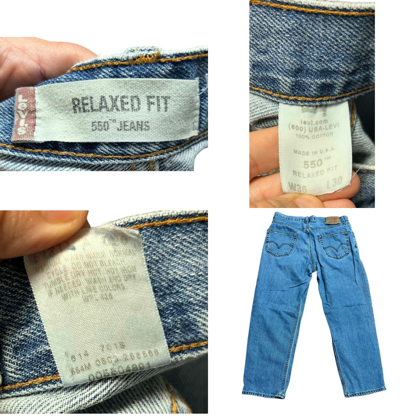 Levi's VINTAGE Levi's 550 Relaxed Fit Jeans Pants Men's Sz 36x30 Made in USA 90's Blue Size US 36 / EU 52 - 8 Thumbnail
