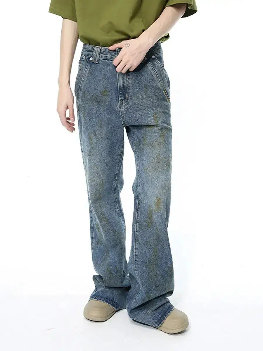 Japanese Brand Retro loose straight leg wide leg jeans Size US 32 / EU 48 - 4 Thumbnail
