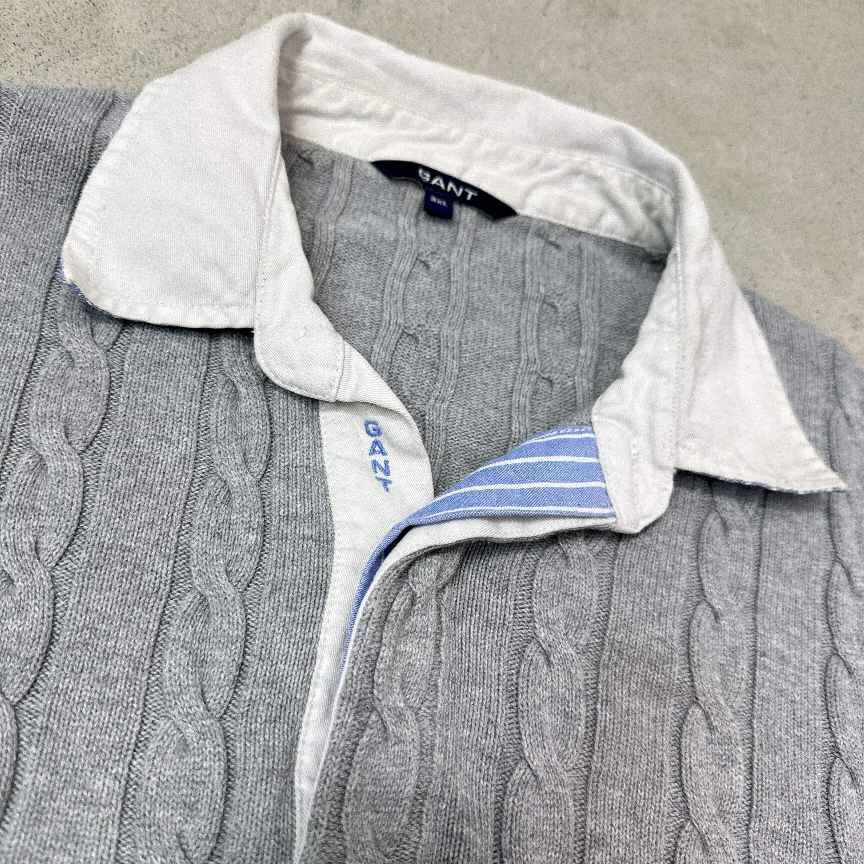 Vintage Vintage Pleated Rugby GANT Shirt Neck Sweater Y2K Size 3XL / US 20-22 - 4 Thumbnail