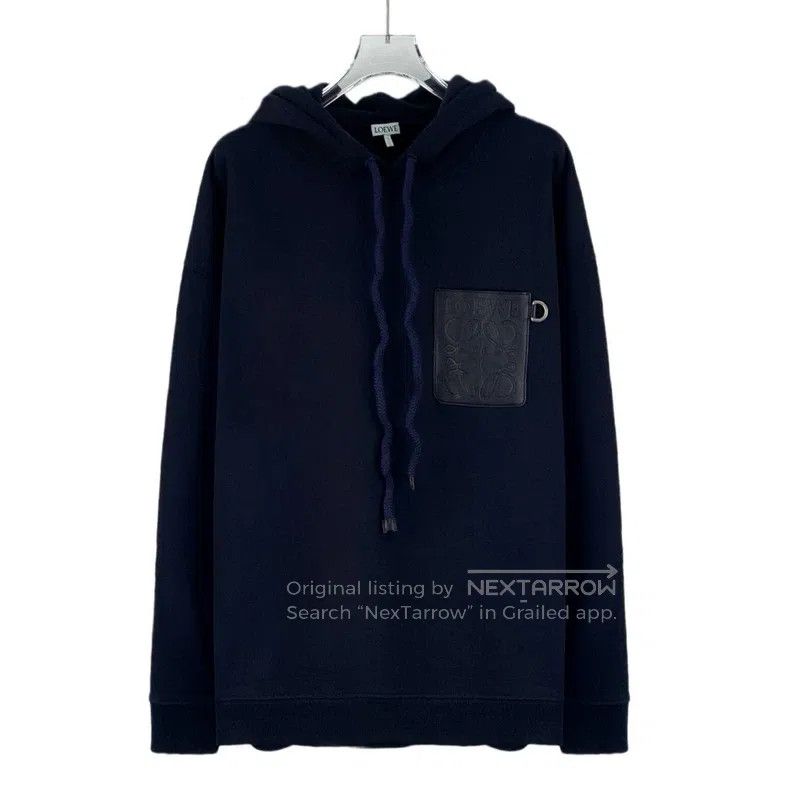 Loewe Loewe Deep Blue Logo Leather Patch Hooded Drawstring Long Size US M / EU 48-50 / 2 - 1 Thumbnail
