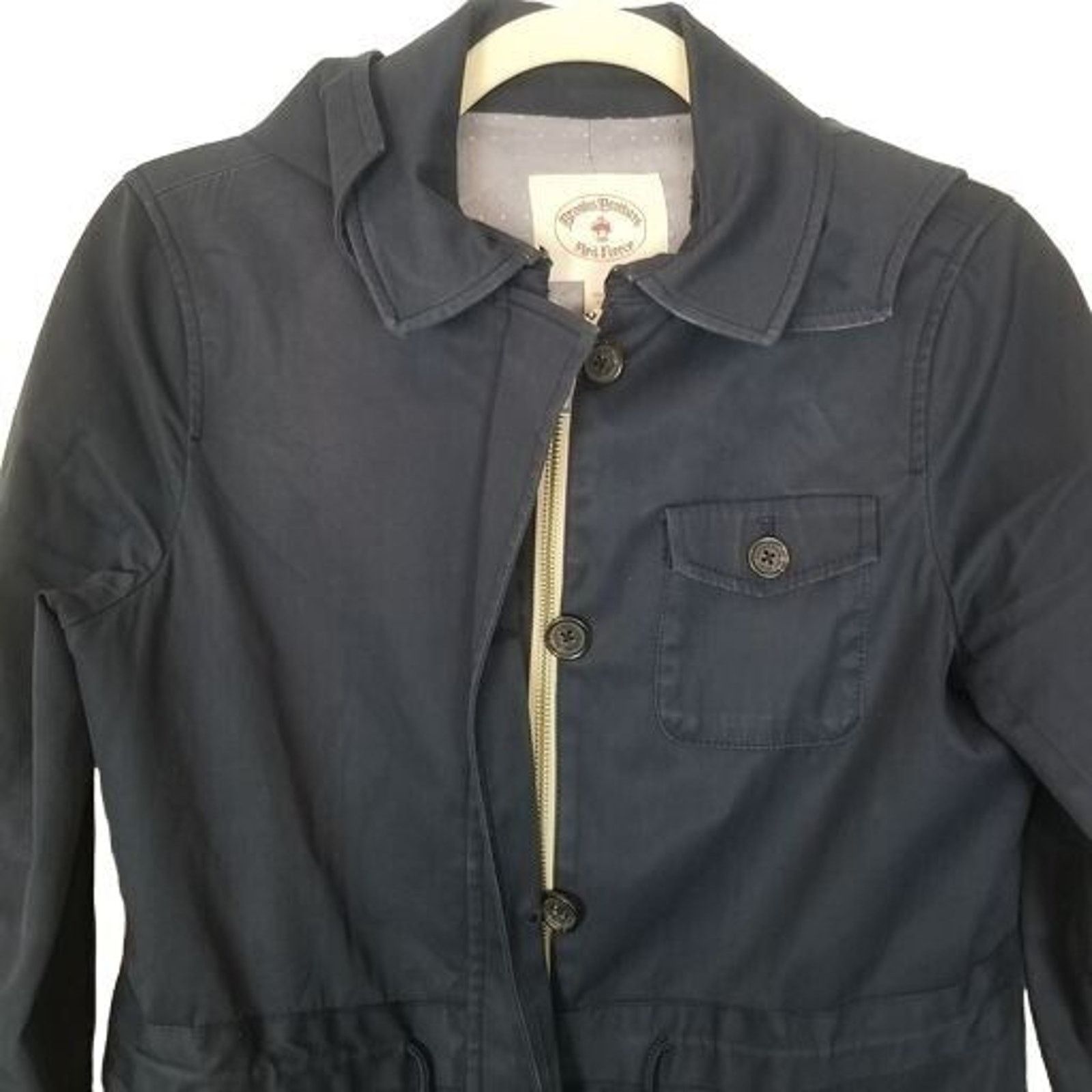 Brooks Brothers Brooks Brothers Women Parka jacket Full Zip 4 Navy Blue Hood Size S / US 4 / IT 40 - 2 Thumbnail