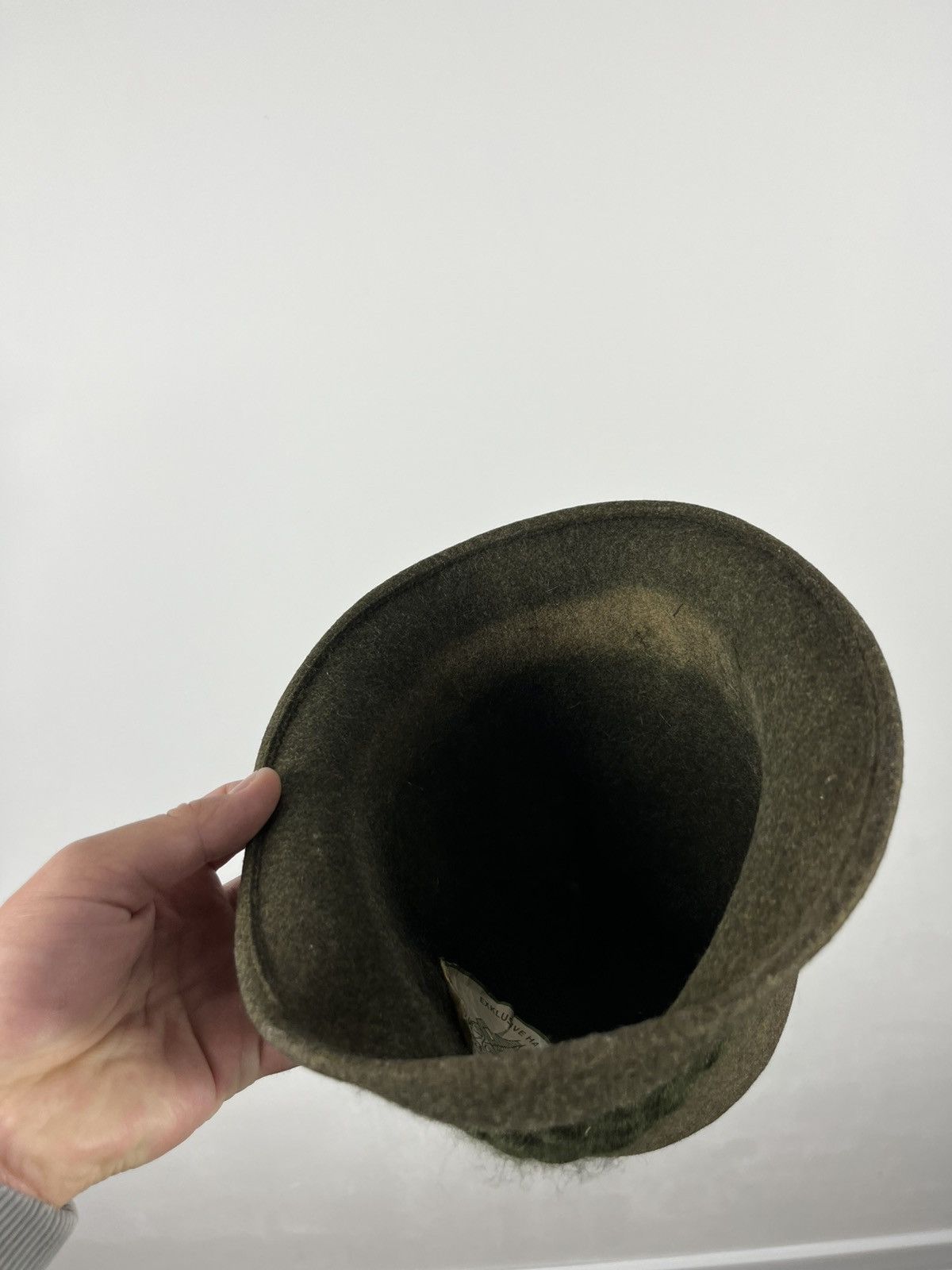 Vintage Vintage Austrian Wool Felt Alpine Hat Green Loden Style Size ONE SIZE - 9 Thumbnail