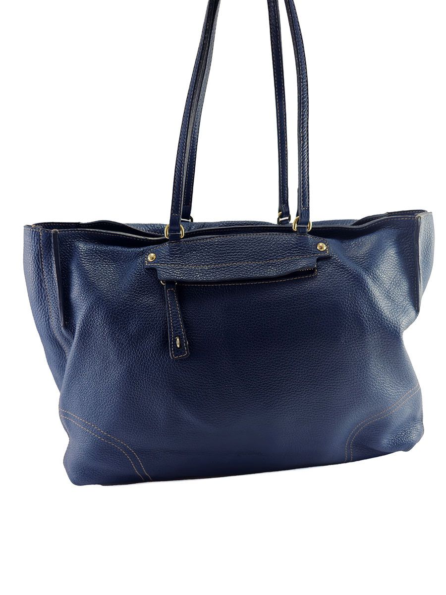 FURLA Blue Leather Tote Shoulder Bag