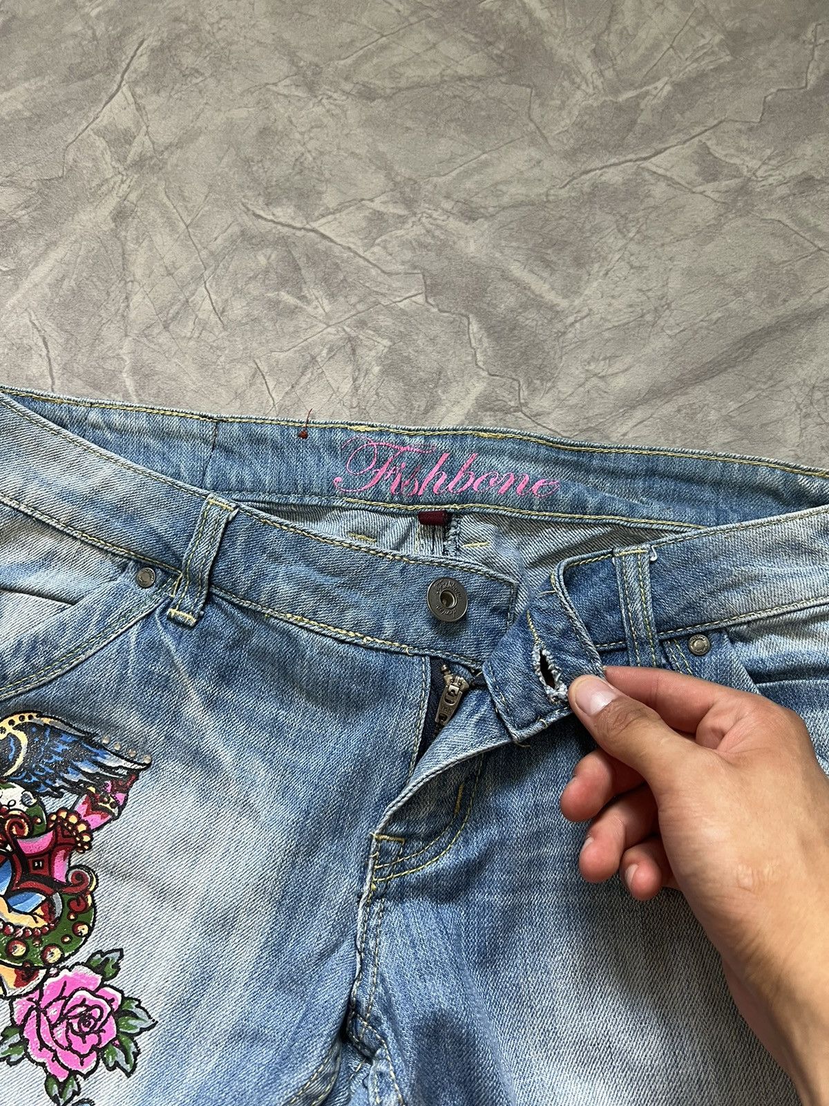 Christian Audigier FISHBONE VINTAGE SHORTS Size US 32 / EU 48 - 8 Thumbnail
