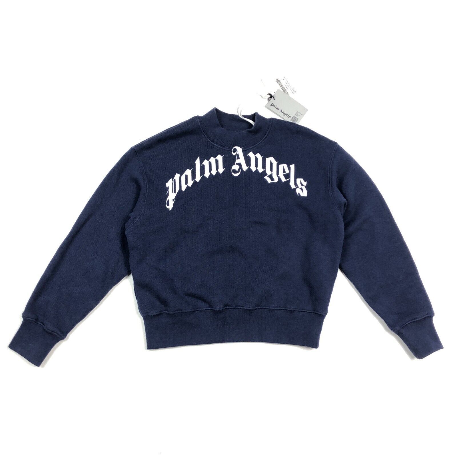 Palm Angels Palm Angels Classic Over Logo Navy Crewneck Sweater Youth 6 Size US XXS / EU 40 - 1 Thumbnail
