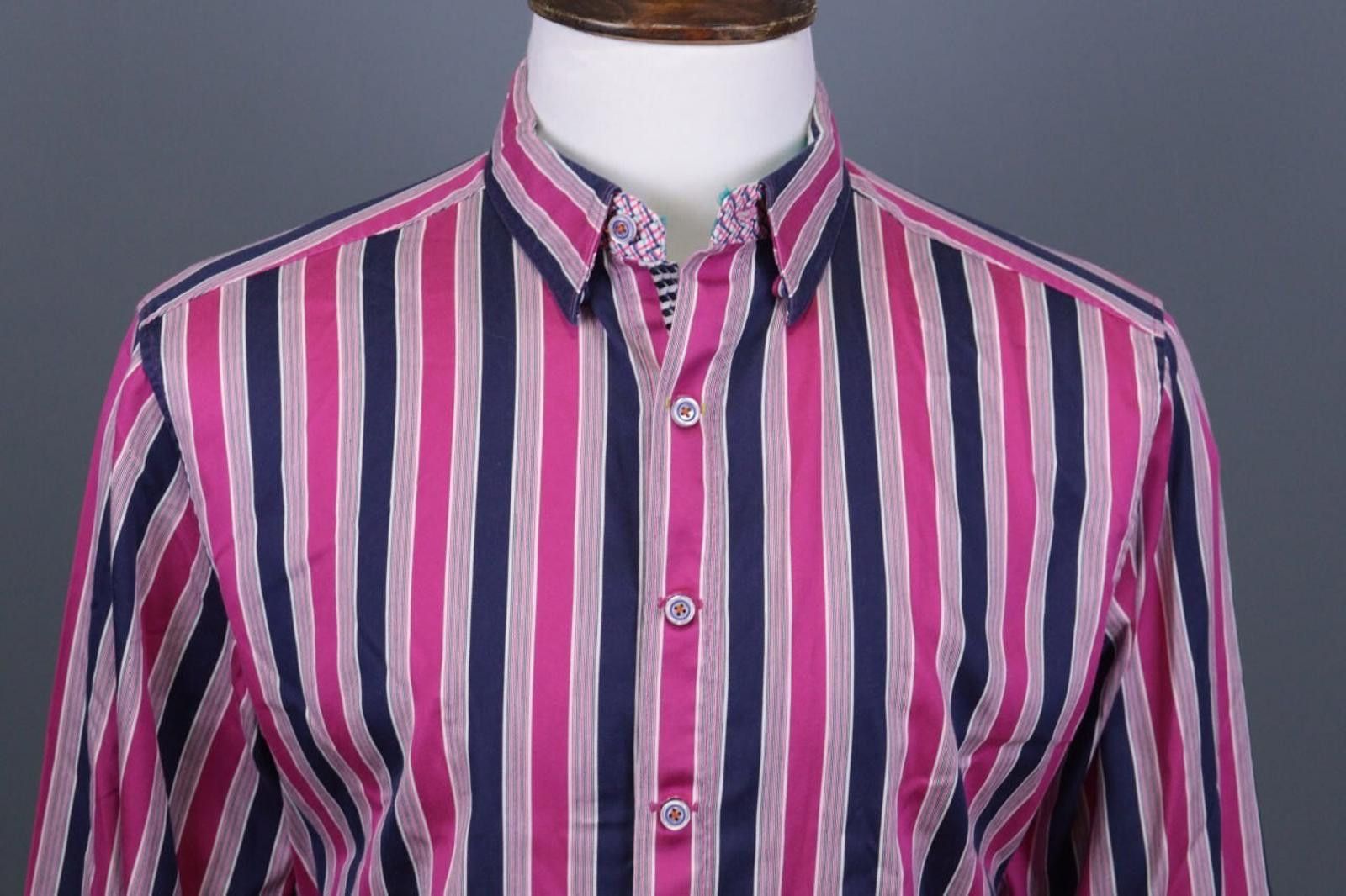 Robert Graham Robert Graham Tailored Fit Striped Long Sleeve Shirt L Size US L / EU 52-54 / 3 - 3 Thumbnail