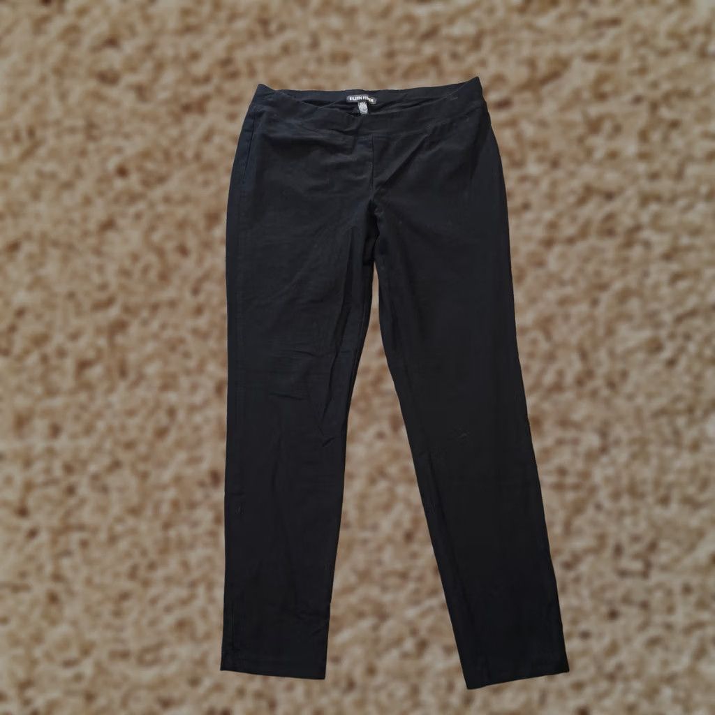Eileen Fisher Eileen Fisher Pants Womens XS Black Elastic Waist Stretch Slim Crepe Casual Size 26" / US 2 / IT 38 - 1 Thumbnail