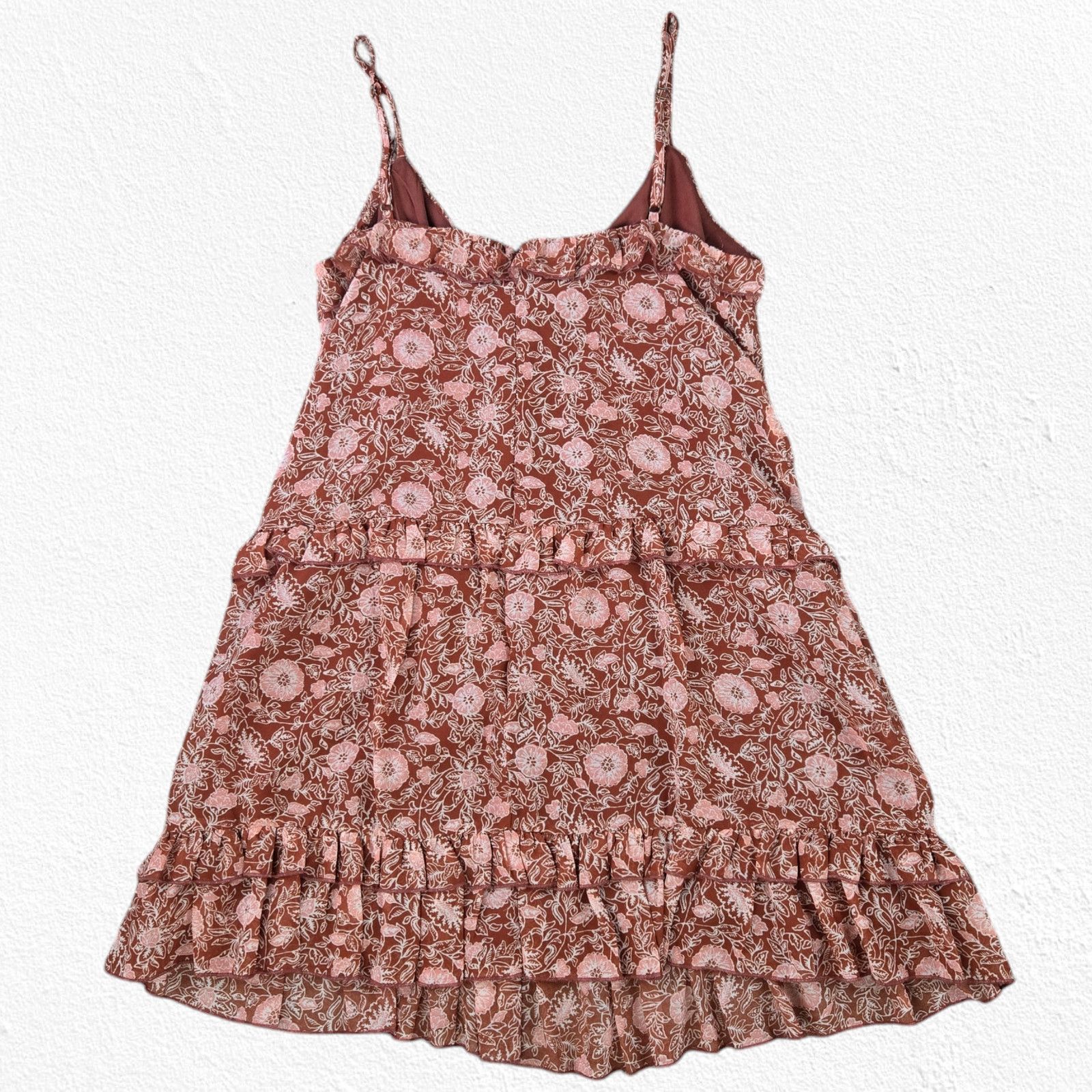 Forever 21 Forever 21 Burnt Orange Floral Boho Mini Dress Size Medium Size M / US 6-8 / IT 42-44 - 10 Thumbnail