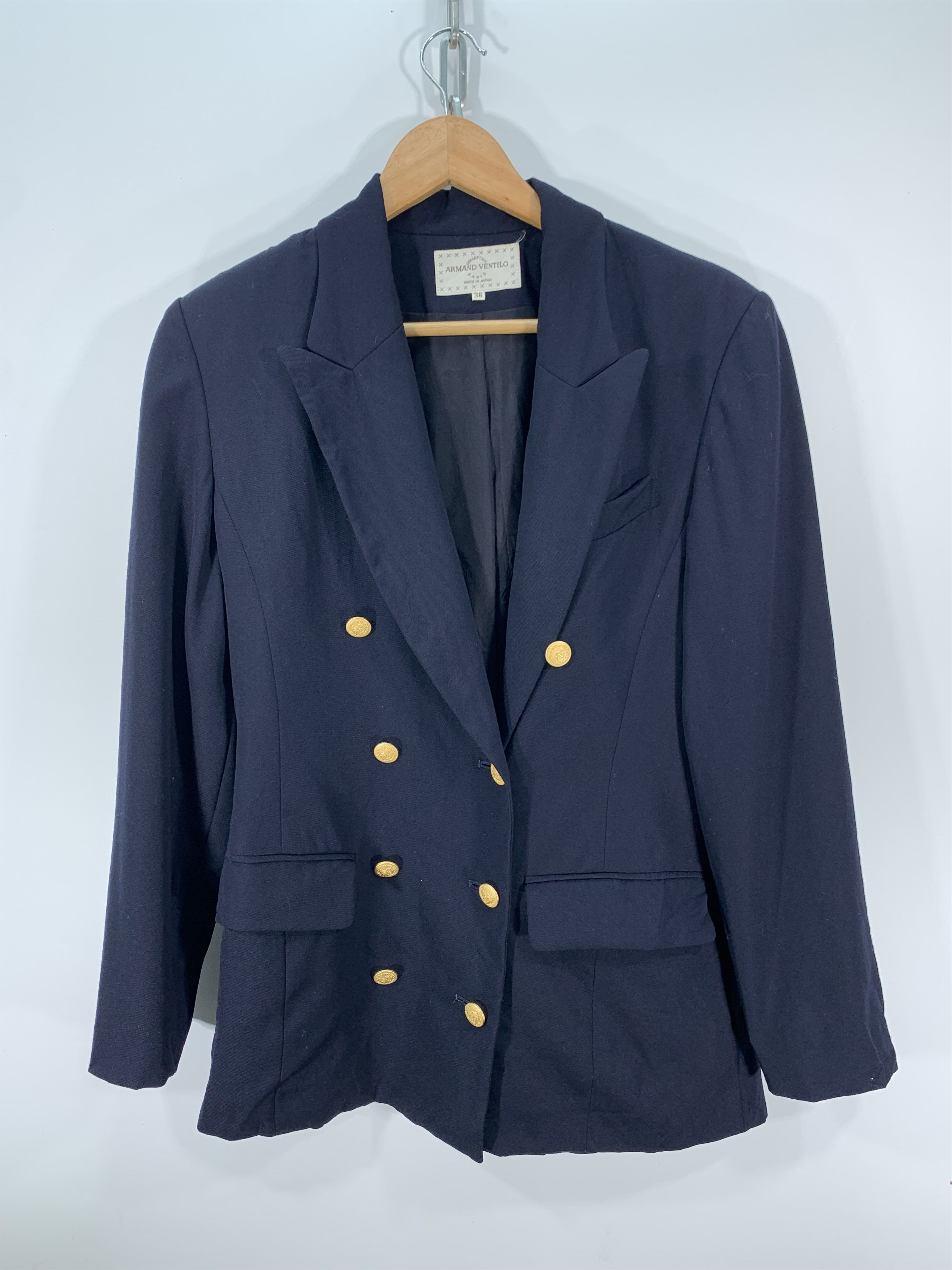 image of Designer Armand Ventilo Blazer Jacket in Blue, Men's (Size Small)