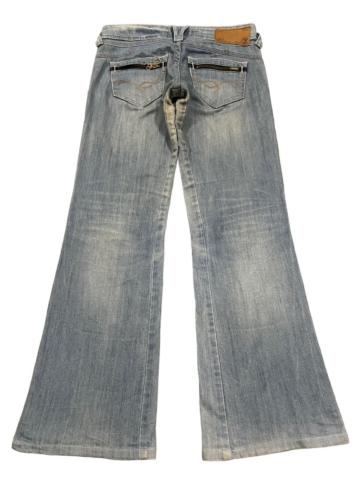 14th Addiction Vintage Japanese Brand Blue Wash Style Flare Jeans Size US 30 / EU 46 - 2 Thumbnail