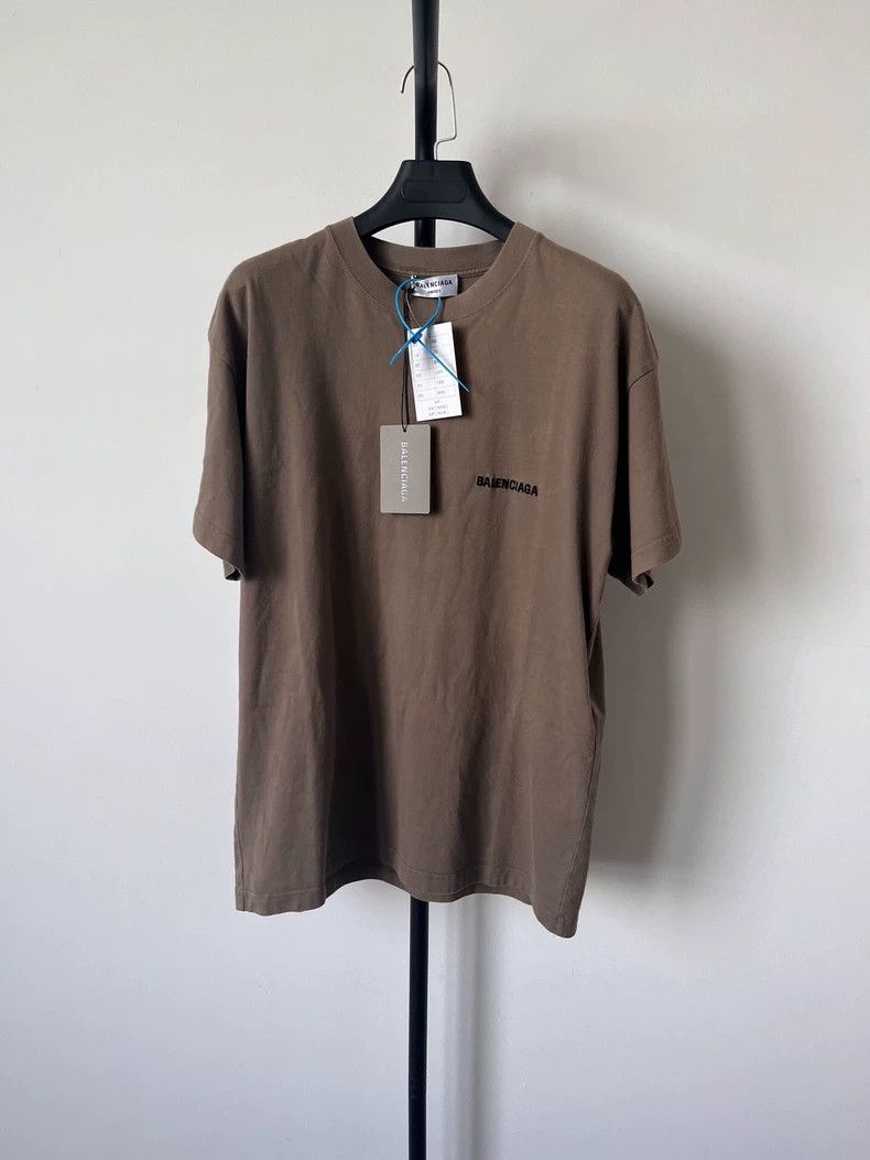 Balenciaga Logo Print Short Sleeve T-shirt - dmc