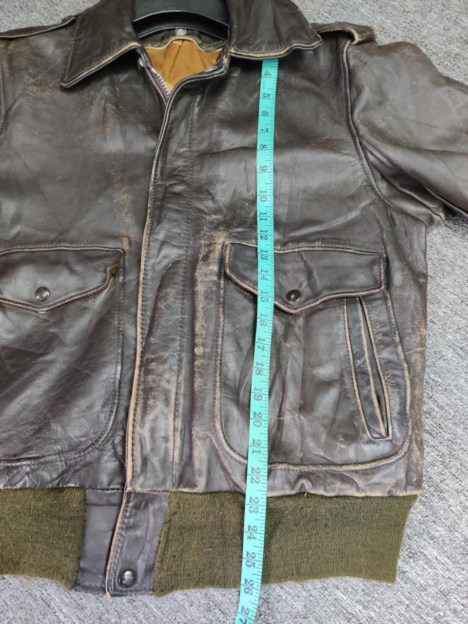 Schott Vintage 80s Schott US Army A-2 Leather Flight Jacket Size US M / EU 48-50 / 2 - 17 Thumbnail