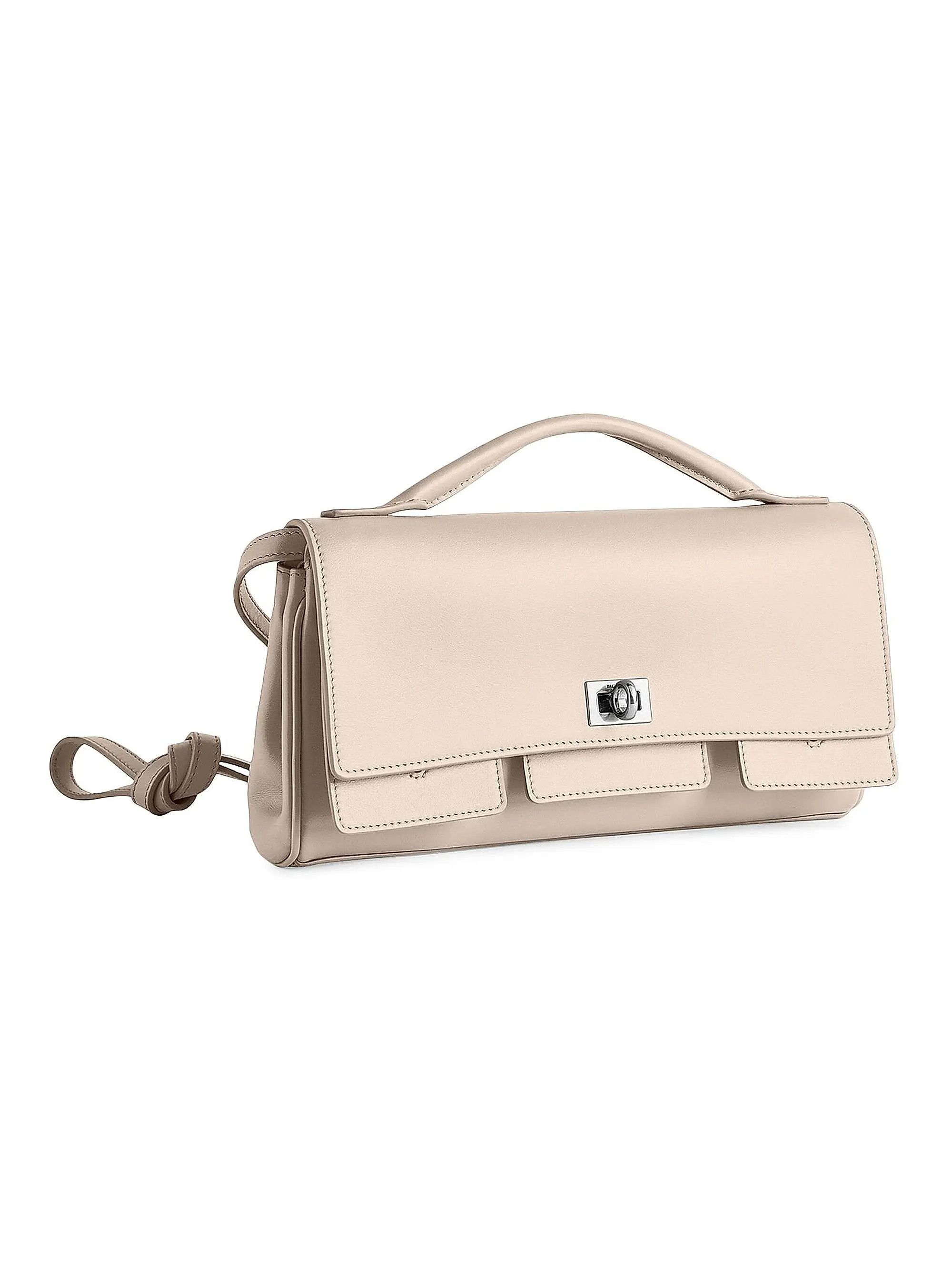 Balenciaga os11x0126 Size: OS / Bel Air Small Clutch on Strap in Beige Size ONE SIZE - 2 Thumbnail