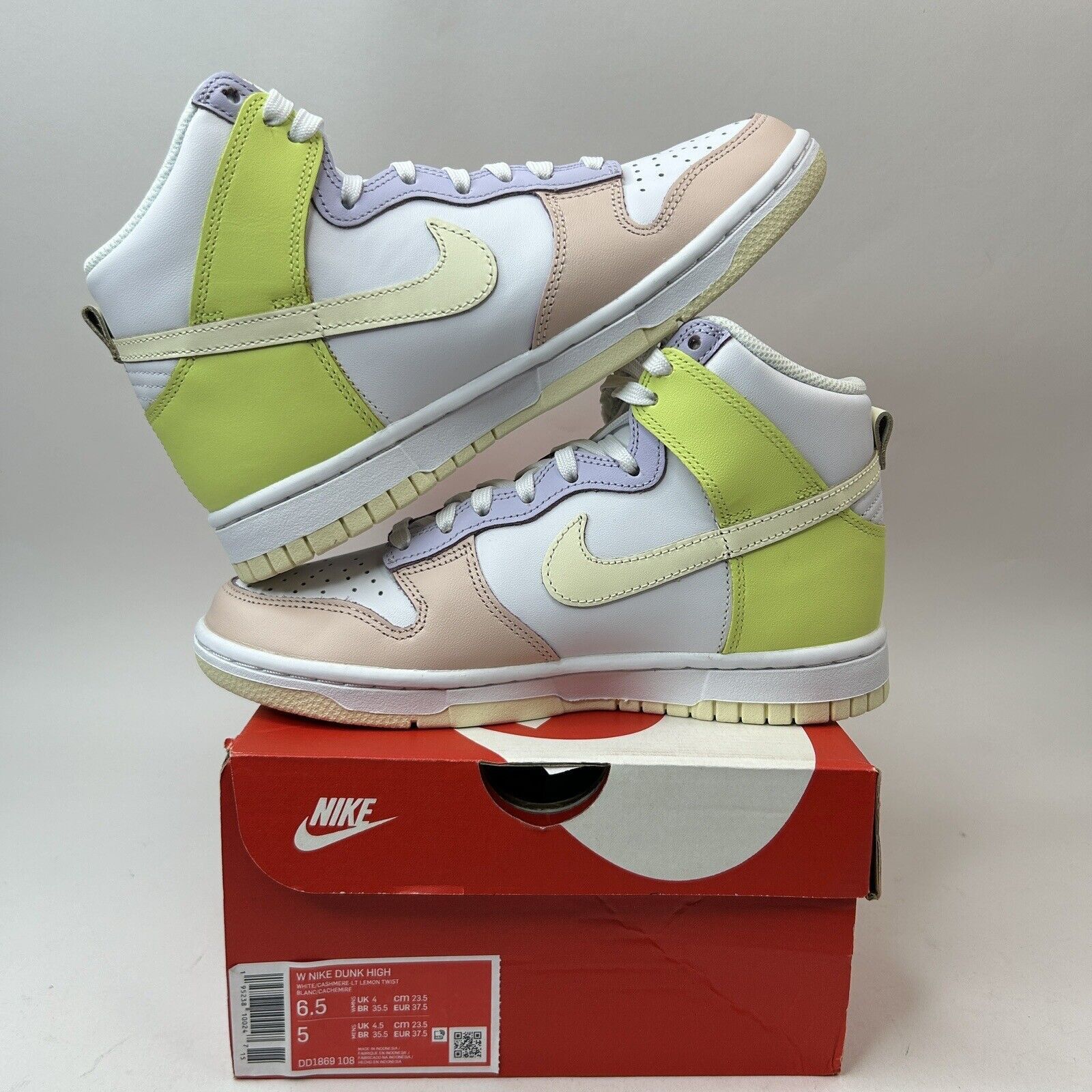 Nike Nike Dunk High WMNS “Cashmere/Lemon Twist” 2023 Size US 6.5 / IT 36.5 - 3 Thumbnail