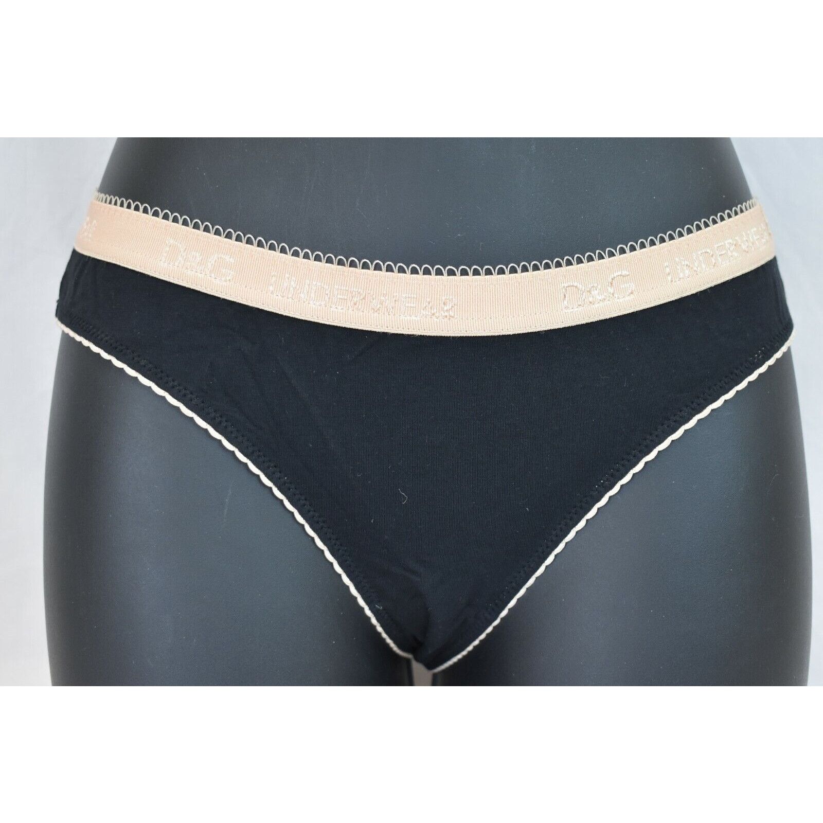 Dolce & Gabbana NWT DOLCE GABBANA BLACK BEIGE LOGO BRIEF UNDERWEAR XS Size ONE SIZE - 1 Thumbnail