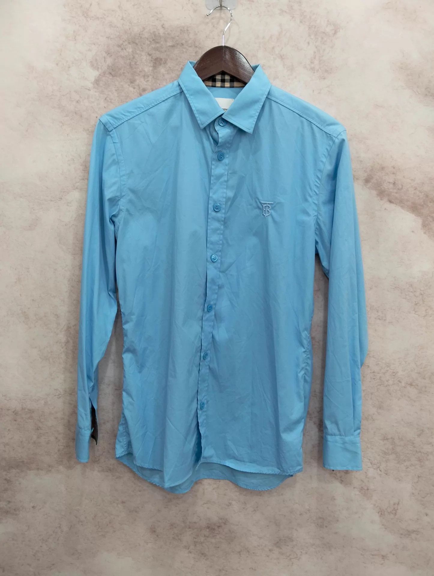 Burberry blue logo shirt S 95 New