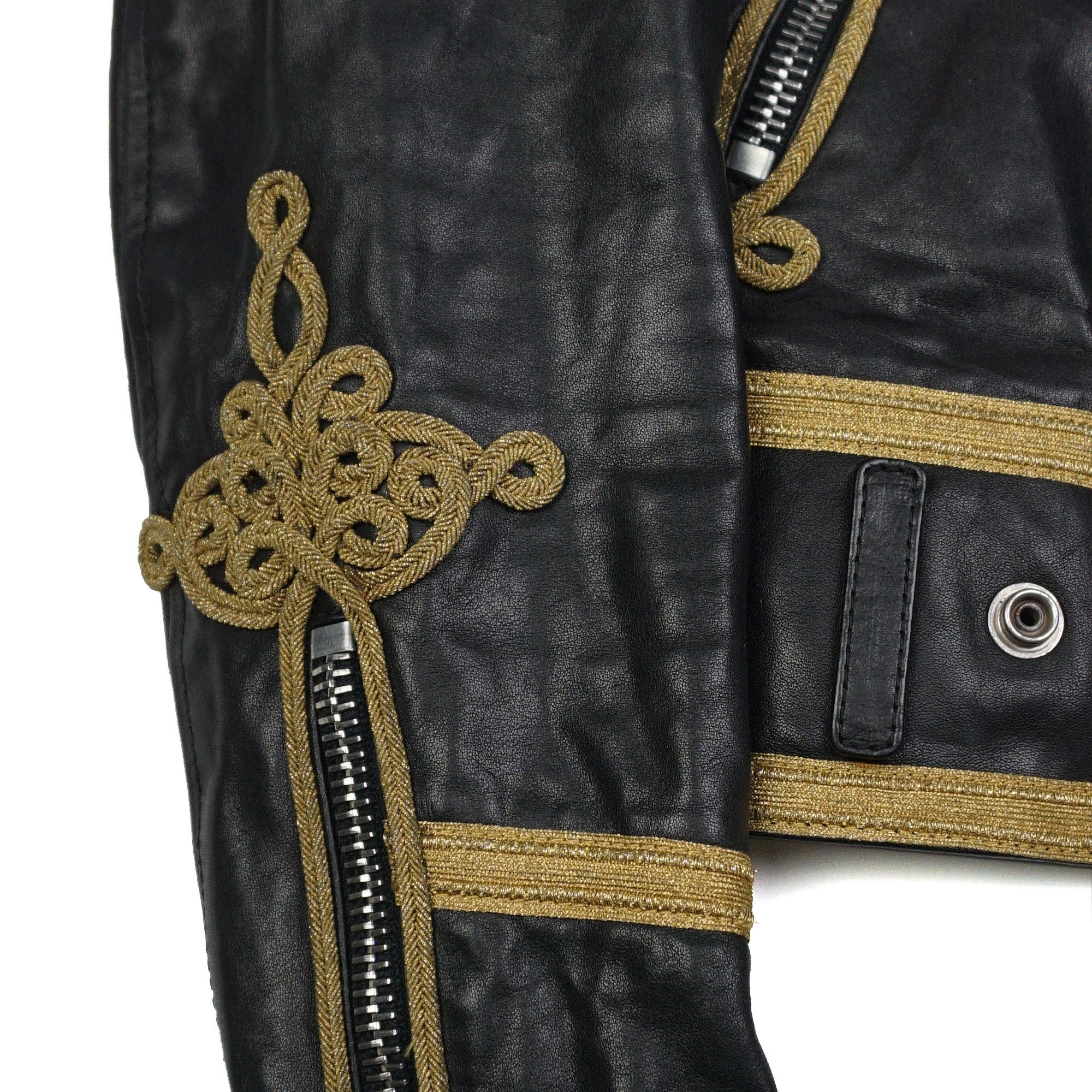 Saint Laurent Paris Saint Laurent Paris SS15 "Psych Rock" Officer Leather Jacket Size XS / US 0-2 / IT 36-38 - 5 Thumbnail
