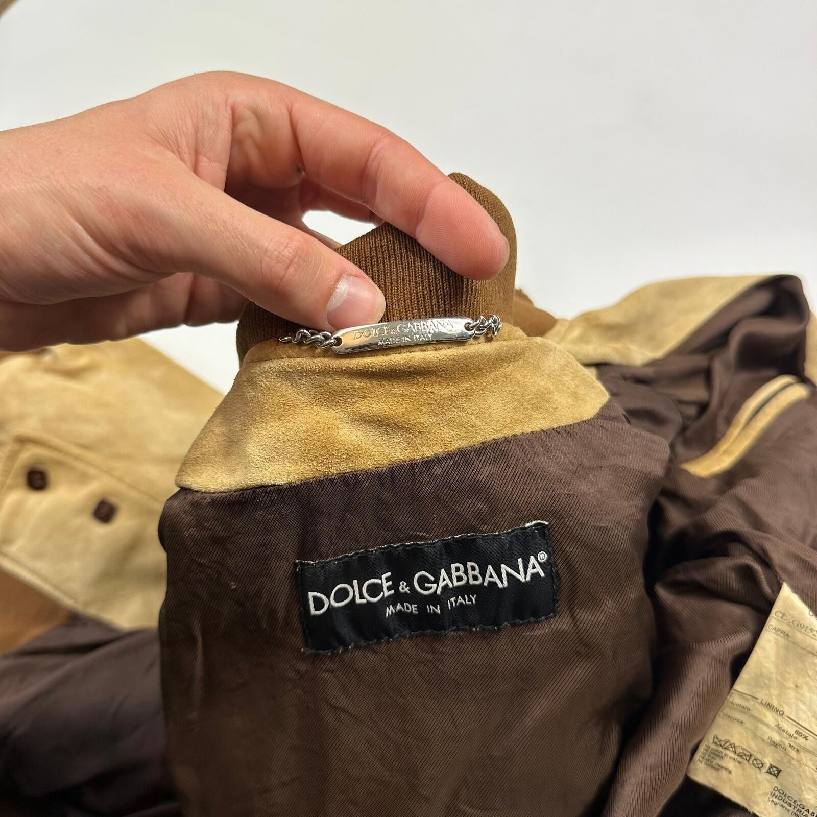 Dolce & Gabbana Dolce & Gabanna 00’s Goatskin Leather Flight Jacket - M Size US M / EU 48-50 / 2 - 10 Thumbnail
