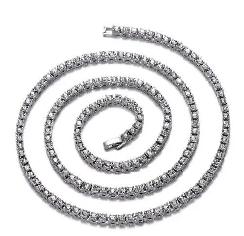 Other 4MM Iced Out tennis Chain Necklace Size ONE SIZE - 3 Thumbnail