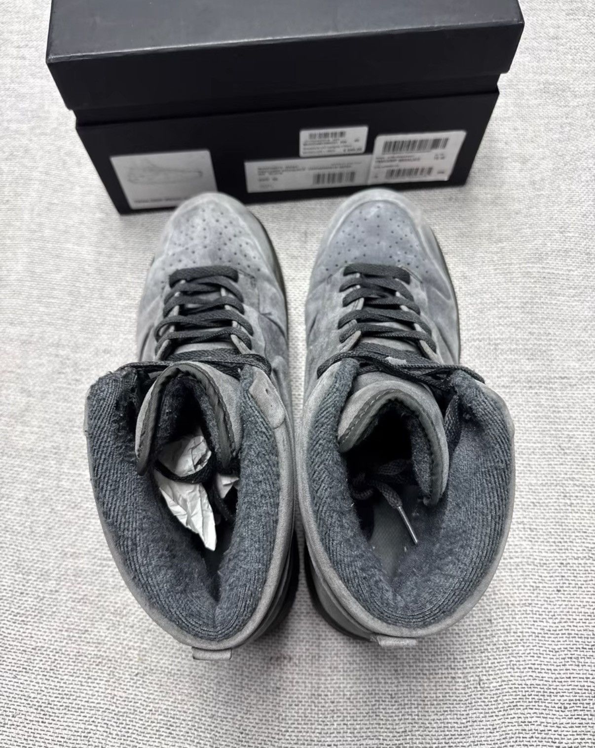 Nike Nike SB Dunk High Pigeon, Grey Suede K37 Size US 11 / EU 44 - 2 Thumbnail