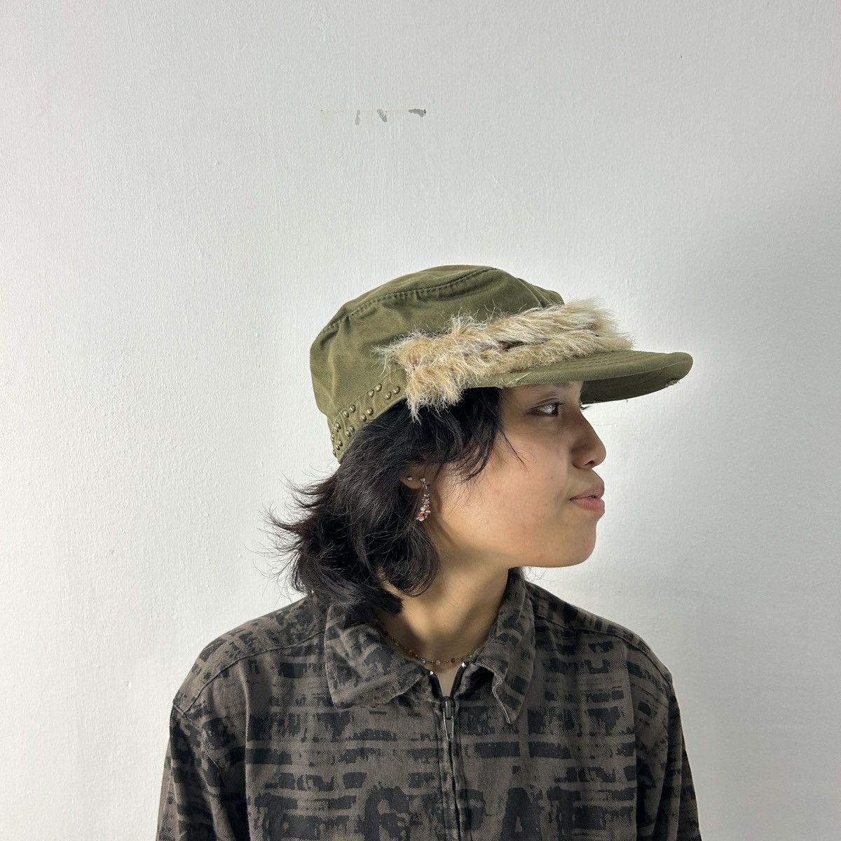 Japanese Brand × Vintage Kento - Army Faux Hair Cap Size ONE SIZE - 3 Thumbnail