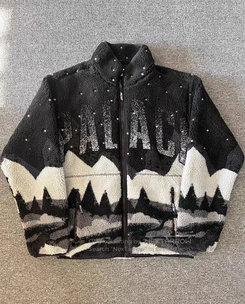 Palace Black Mountain & Star Print Fleece Jacket. Size US M / EU 48-50 / 2 - 1 Thumbnail