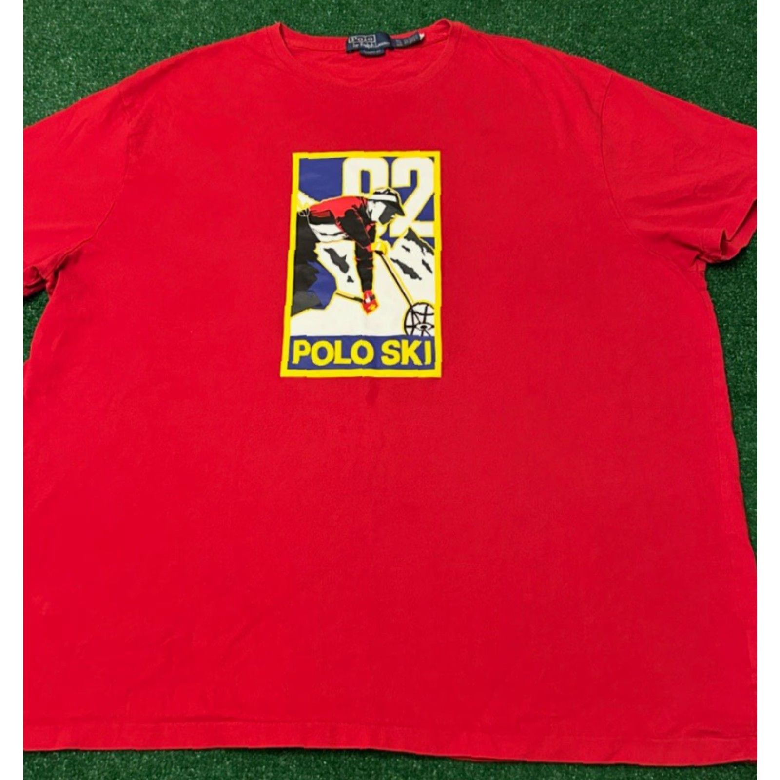 Polo Ralph Lauren VINTAGE Polo Ralph Lauren Polo Ski 92 Retro Classic Fit Men's 2XL Short Sleeve T-Shirt Red 90s Ski Hip Hop Vintage Collection Mens Size US XXL / EU 58 / 5 - 3 Thumbnail